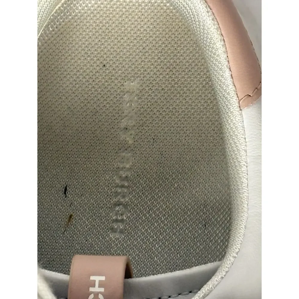 Tory Burch Women’s Howell Court Sneakers White & Pink Sz 10.5